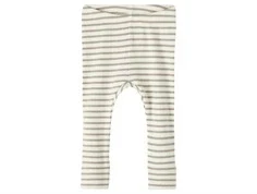 Sandfarvet og hvidstribet leggings i rib kvalitet fra Name It 13231711 pure cashmere